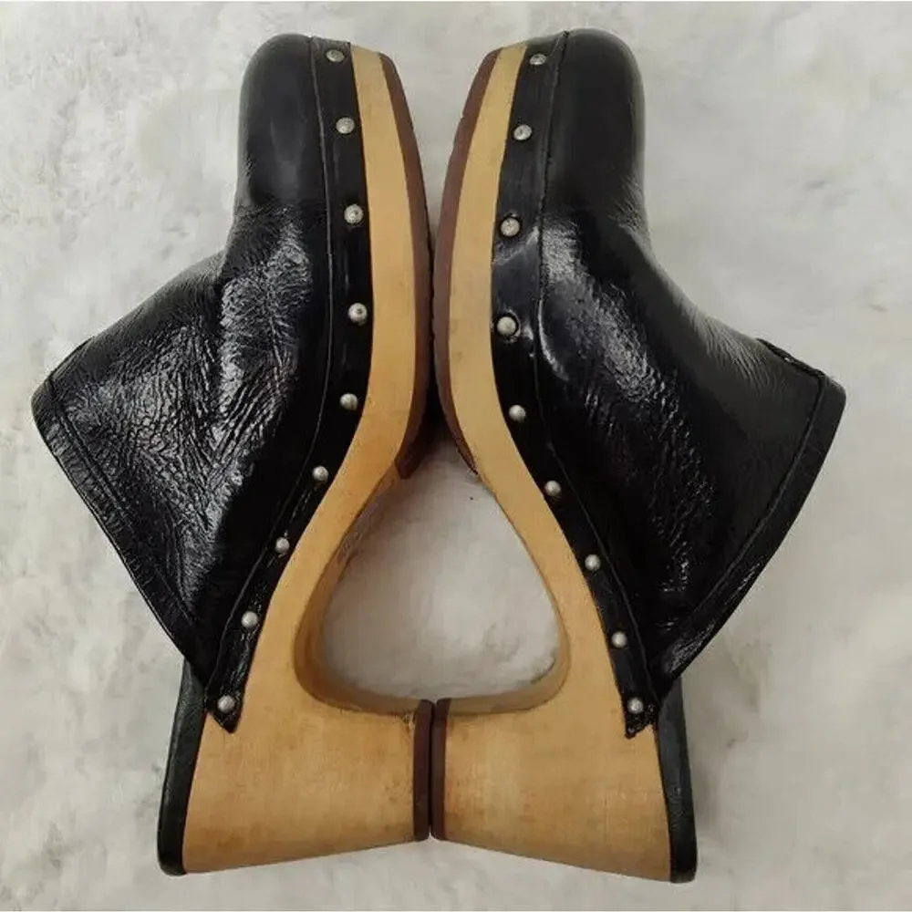 Vintage Black Ugg Clogs Size US 8